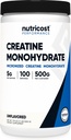 Nutricost のクレアチンの Monohydrate の Micronized の粉 500G、サーブごとの 5000mg (5g) - 100 サービング、17.9 Oz