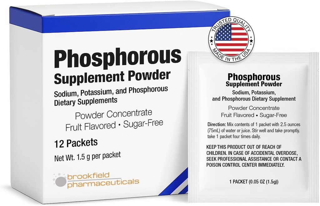 Phosphorusは12のパケット、食事療法はナトリウム隣酸塩およびカリウム隣酸塩、電解物のためのフルーツによって風味付けされるリンの補足の粉、骨の健康及び腎臓の健康を補います