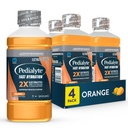 Pedialyteの速い水和の電解物の解決、オレンジ、水和の飲み物、33.8 Fl Oz (パッケージ4)
