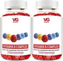 VITA GLOBE B Complex Gummy Vitamins - ビタミンC、ナイアシン、B6、B12、バイオチンとエネルギー、心の健康と脳サポート、120カウント(パッケージ2)