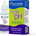 AlkazoneのバランスあなたのpH、酸化防止剤のアルカリの鉱物の低下、単一1.25 Ozのパック、ポータブル、収穫10ガロンのアルカリ、酸化防止水、不燃、pHのバランス、水和