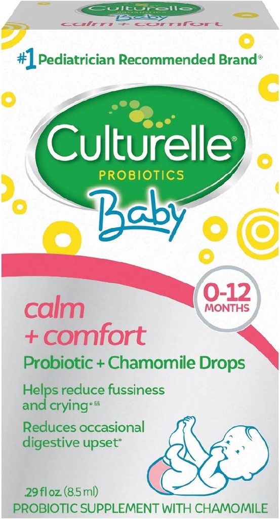 Culturelle 赤ちゃんカルム + コンフォートプロバイオティクス + カモミールドロップ | 助けは、時事象消化器の設定を削減, 0.29 fl. oz. ドロップス