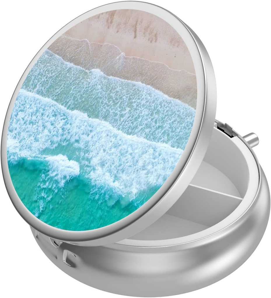 ポケットのためのかわいい小さい丸薬の箱及び財布、 優雅なピル ボックスは大きいギフト、3のコンパートメント旅行薬のオルガナイザーの店のプロゲステロン、カプセルの丸薬、Ibuprofen、ビタミン、イヤリングの背部スライバ・ビーチを作ります