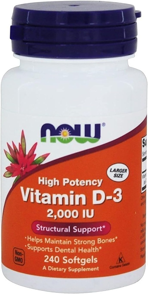 今食糧(2パック) ビタミンD-3高効力、2,000 IU、240 Softgels