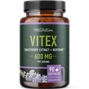 Vitex Chasteberry Supplement 600mg | 女性のホルモンバランス、更年期障害、月経規則的なアクネ* | 認定グルテンフリー、ベジタリアン | 90 カプセル、3 ヶ月の供給