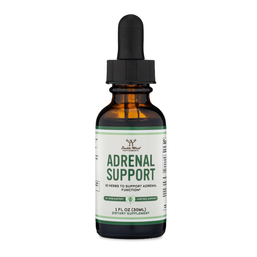 副腎支持の補足(液体の低下) - Adrenalの疲労(1か月の供給)のための10の有機性適応物質-ストレス救助のためのCortisolのマネージャー(Adrenal Healthのための10のApoptogenicハーブ)二重木