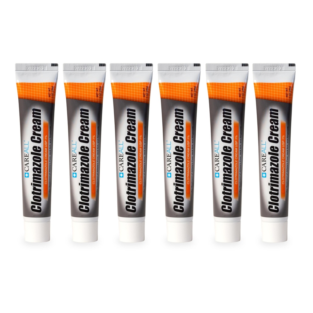 CareAll ClotrimazoleのAntifungalのクリーム1% USP 1.0のoz。(6のパック)、CuresほとんどのAthleteのフィート、JockのItchおよびRingworm、SoothsおよびRelievesのかゆみ、燃え、これらの条件から割れること
