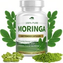 有機Moringaの粉のカプセル、純粋なMoringa Oleiferaの葉の粉のカプセル1000mgのエネルギー、免除及び接合箇所の健康、Veganおよび非GMO、120のカプセルのためのMoringaの補足