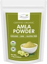 hennaco Organic Amla Powder|調理・スムージー・ジュースのアムラパウダー|Resealable Zipロックポーチ|USDA Organic|ピュア&ナチュラルインドのグーズベリーパウダー|114グラム(4 OZ)