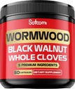 Satoomi 5 in 1 Wormwood Capsules Supplement - Extracted from Black Walnut, Whole Cloves, Turmeric and Berberine HCl - Immune System & Digestion Health - 60 Capsules