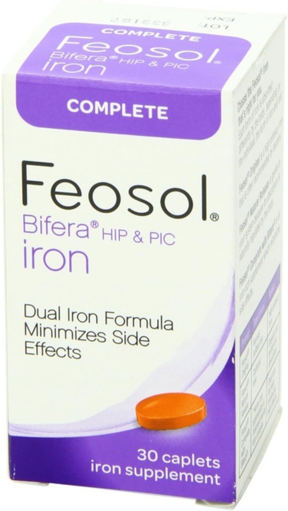 Feosol Biferaの鉄のカプレットの完全な30のea (4のパック)