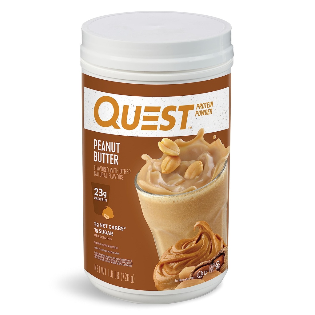 Quest Nutrition Peanut Butter Protein Powder, 23g Protein, 1g Sugar, Low Carb, Gluten Free, 1.6 Pound, 23サービング