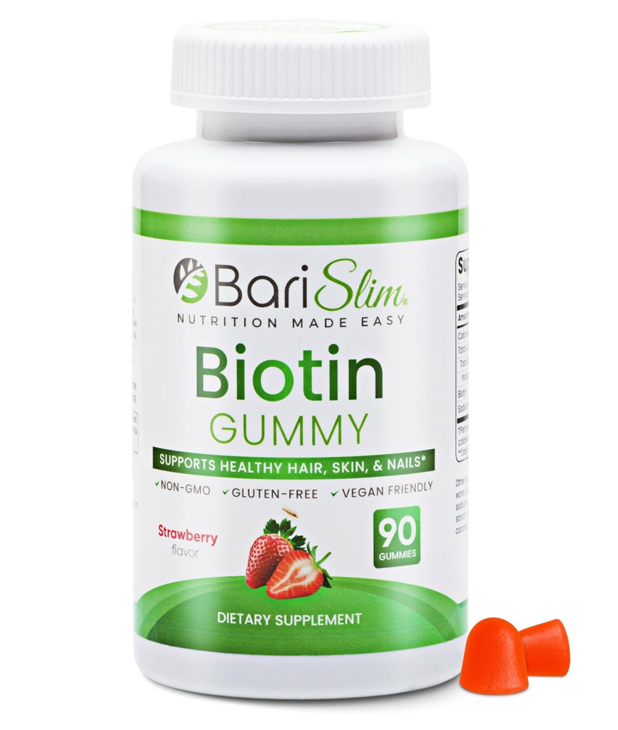 BariSlimのBariatricビタミンのBiotinのグミ - 減量の外科の後で忍耐強いのための特別に公式にされたGummyのビタミン - 消化しやすく、大きい味のフルーツの味  90のフルーツの咀嚼