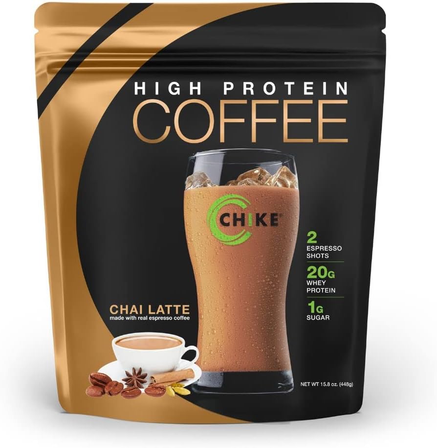 Chike Chai Latte High Protein Iced Coffee, 20 G Protein, 2 Shots Espresso, 1 G Sugar, Keto Friendly and Gluten Free, 14 仕入 (16 オーアンス)