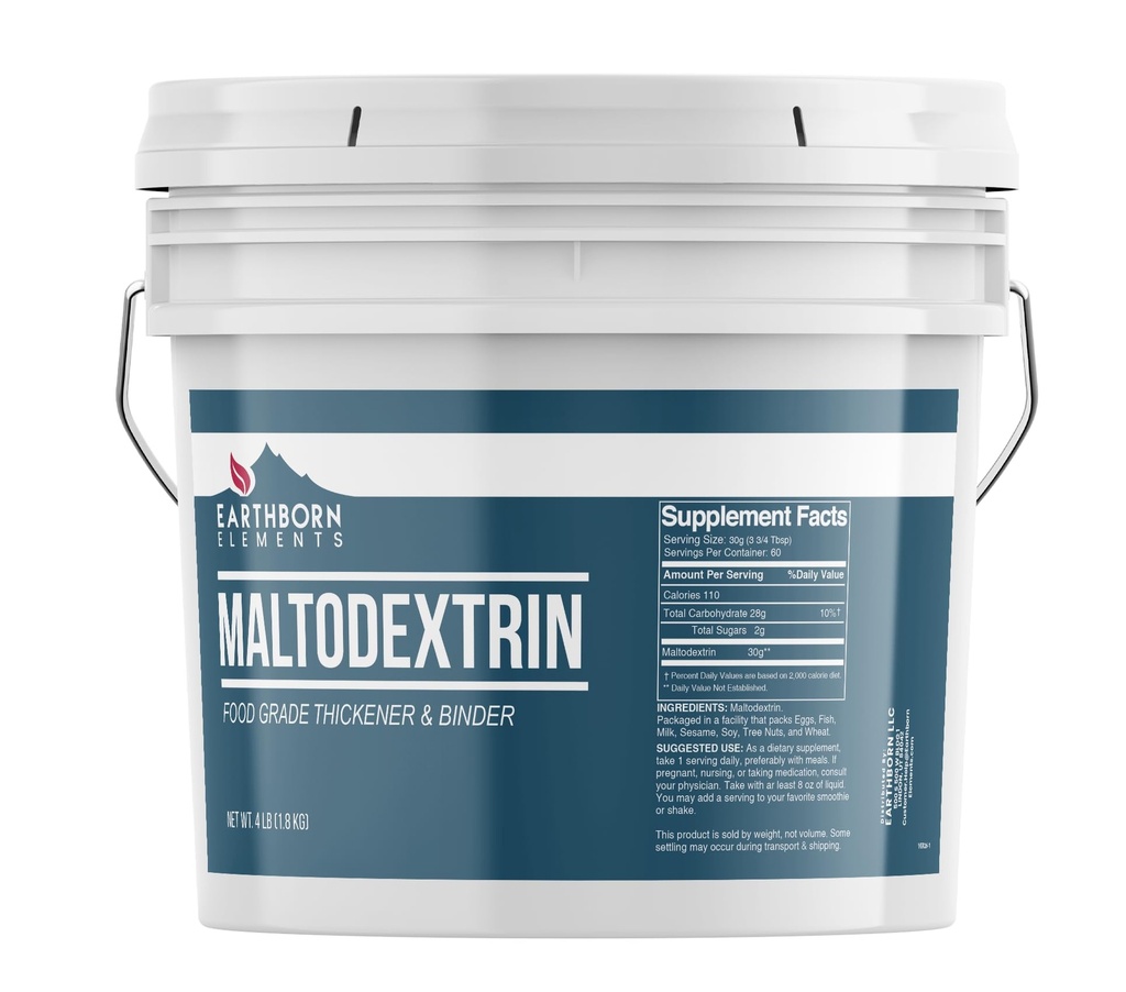 地球の要素 Maltodextrin (1ガロン) 水溶性、ワークアウトの揺れのための複雑な炭水化物、人工的な色か味無し