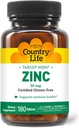 Country Life Target-Mins Zinc 50 mg 180 Tablets - Zinc Supplements for Immune Health - Zinc 50mg - Zinc Support