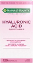 Nature's BountyビタミンCとHyaluronic酸サプリメント、Glowing Skin、免疫機能とコラーゲンの生産、120カプセル - 60日の供給、皮膚の健康のための最適なソリューションサプリメント