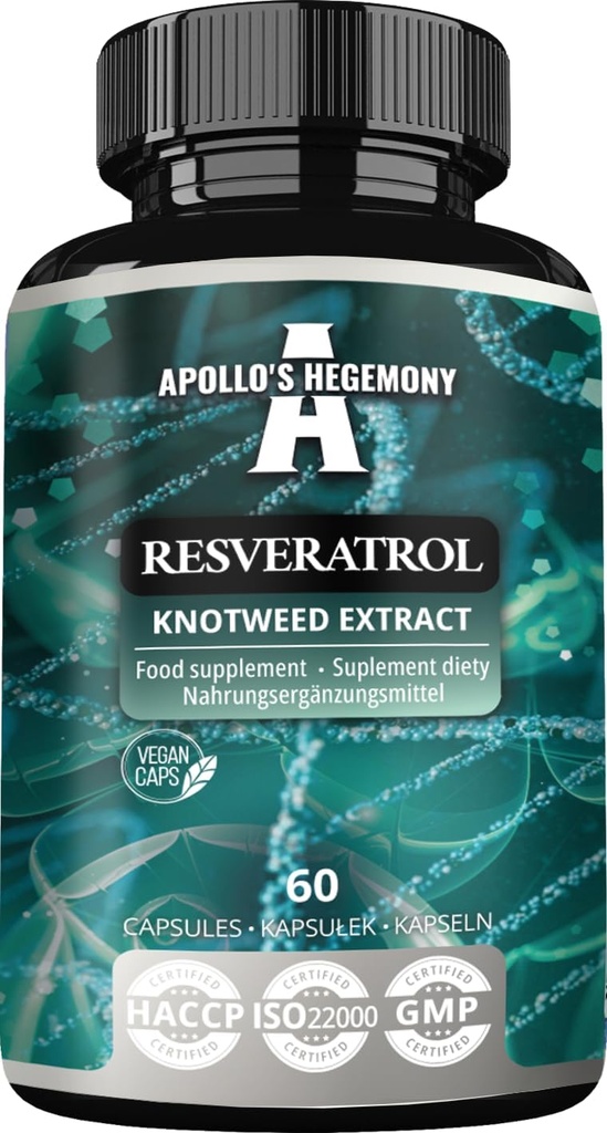 APOLLO'S HEGEMONY Resveratrol 高用量 400 mg - 60 ビーガンカプセル - 2 ヶ月の供給 - 98% トランスレスベラトロール から 日本語 Knotweed エキス - 天然抗酸化物質