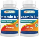 大人のための最もよいNaturalsのビタミンb6 200mg、120のタブレット(120の計算)