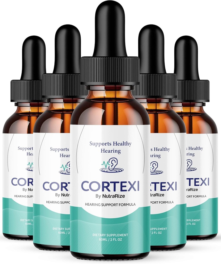 (5パック)Cortexiドロップ、Cortexi補聴器サポートドロップ - 耳の健康のための高度なフォーミュラ、Cortexinドロップ、Cortexi 24, サプリメントドロップ最大強度、Cortexiレビュー(150サービング)