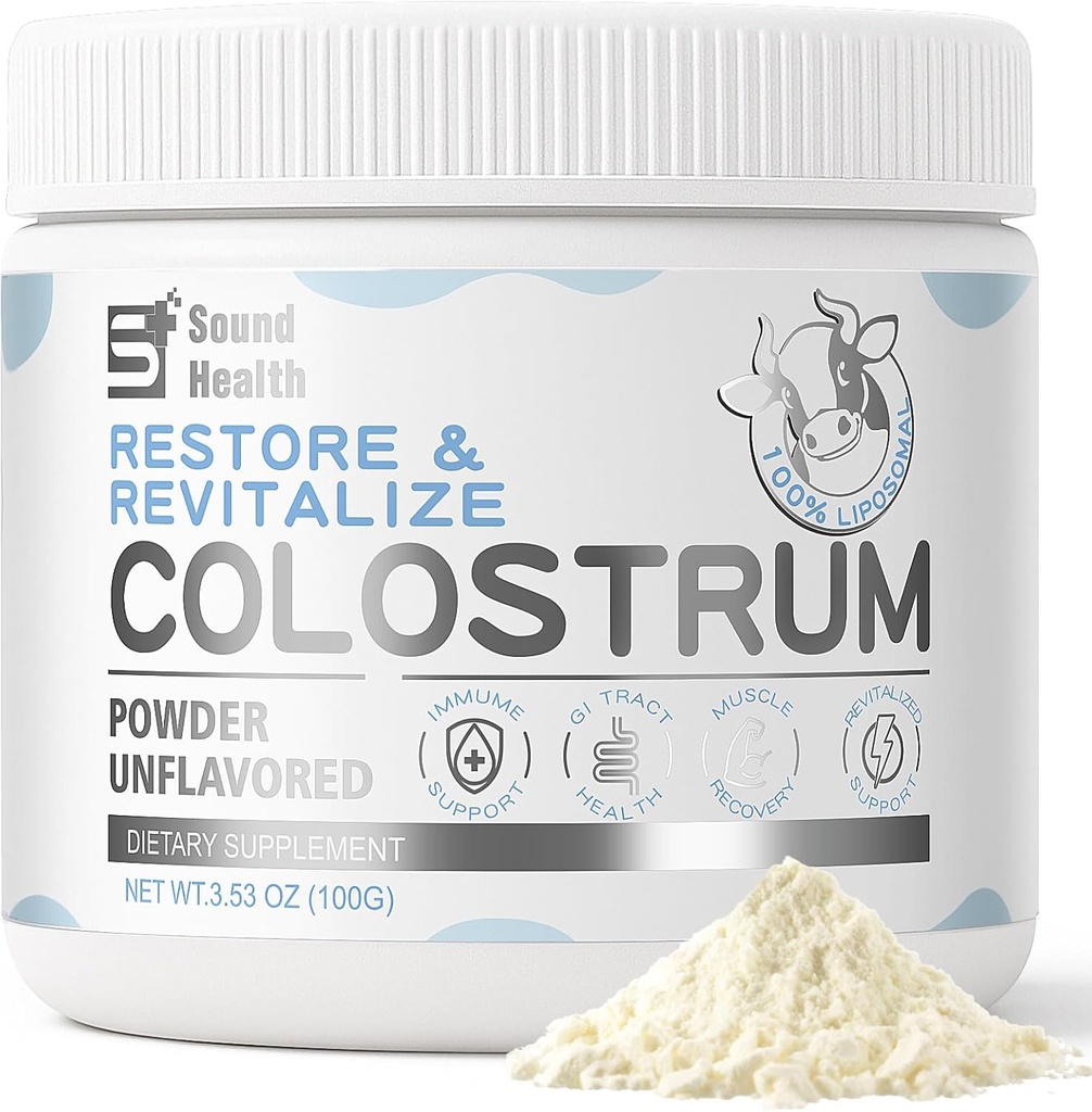 ヒトのためのColostrumサプリメントパウダー - Gut Health、毛の成長、免疫サポートのための有機牛のColostrumサプリメント - Unflavored(50のサービング)