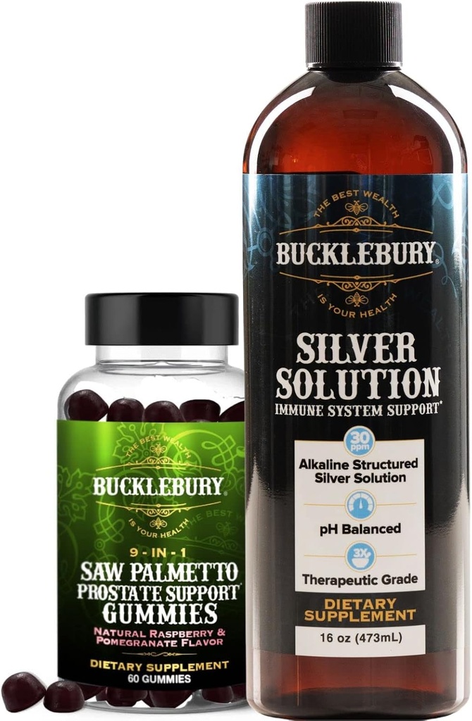 BUCKLEBURYはパルメットの前立腺のグミおよび構造された液体の銀の解決30ppmを見ました