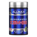 AllMAX エッセンシャル Ashwagandha KSM-66 (60 ベジギーキャップ) - 筋肉の強度と回復を増やす - 非GMO、グルテンフリー - 30 サービング
