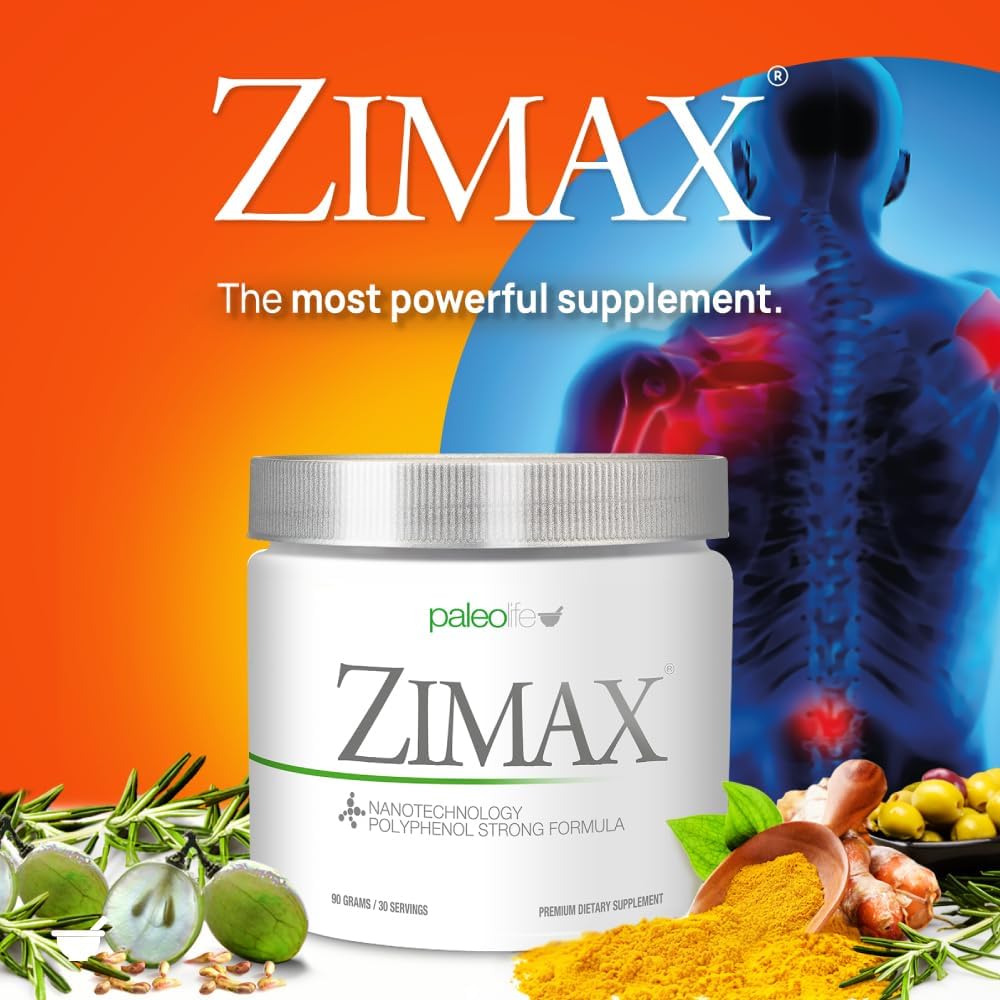 ZIMAXスーパーANTIOXIDANT - 100%ナチュラル - 高吸収クルクミン、ローズマリーエキス、グレープシードエキス、オリーブリーフエキスORAC 3,451,770(キャニスター)90グラム(2パック)