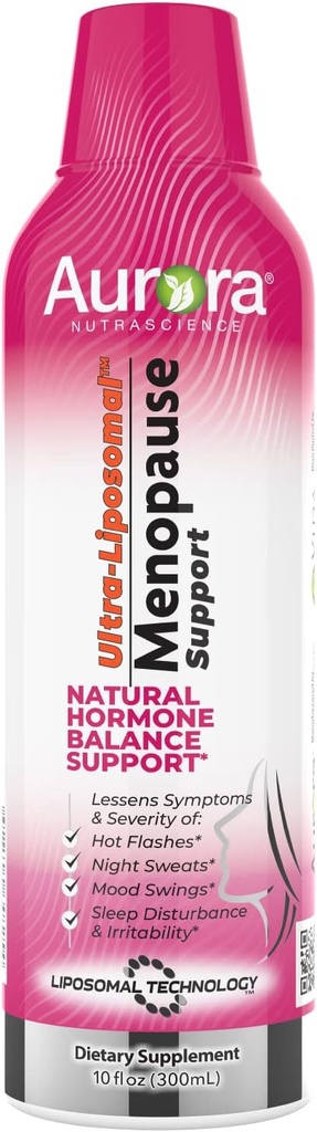 Aurora Nutrascience Ultra-Liposomal Menopause Support with Clinically Proven EstroG-100は、MenopauseとPerimenopause Symptom、Hot Flashes、Night Sweats、Mood Swings、30のサービング、10のfl ozを削減