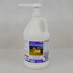 SU-PER Cell Builder Horse Supplement - High Iron Vitamin Mineral Equine Blood Builder Liquid for Performance Horses - 1/2 Gallon + Pump