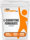 BulkSupplements.com L-カルニチンFumarateパウダー - カルニチンサプリメント、スポーツ栄養、L-カルニチン500mg - グルテンフリー、500mg/サービング、グルテンフリー、500g(1.1ポンド)(パッケージ1)