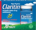 Claritin 24 時間アレルギー薬、非眠性の処方強度アレルギー救済、Loratadine Antihistamine錠、70 カウント
