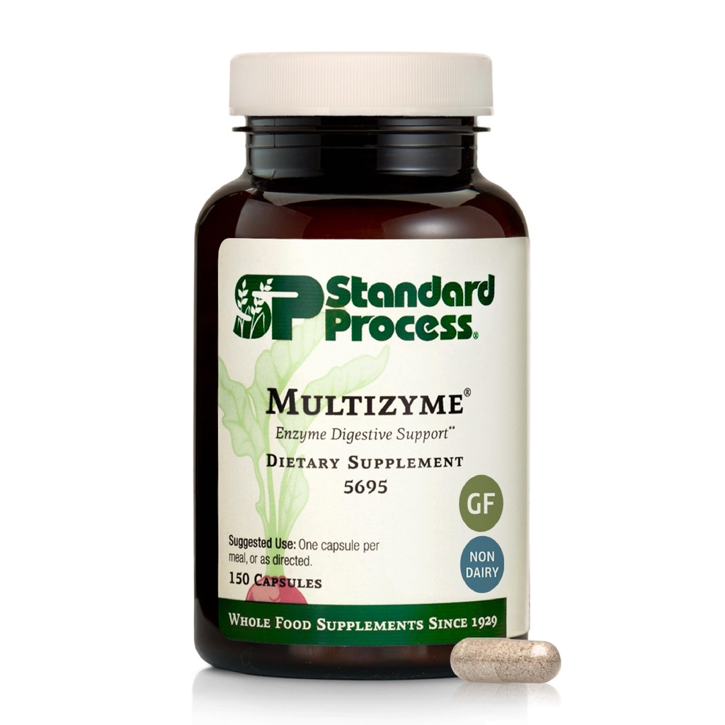 標準的なプロセスMultizyme - 蛋白質、炭水化物及び脂肪の分解を支える膵酵素の補足-消化器サポート-グルテンフリー、非酪農場及び非大豆- 150のカプセル