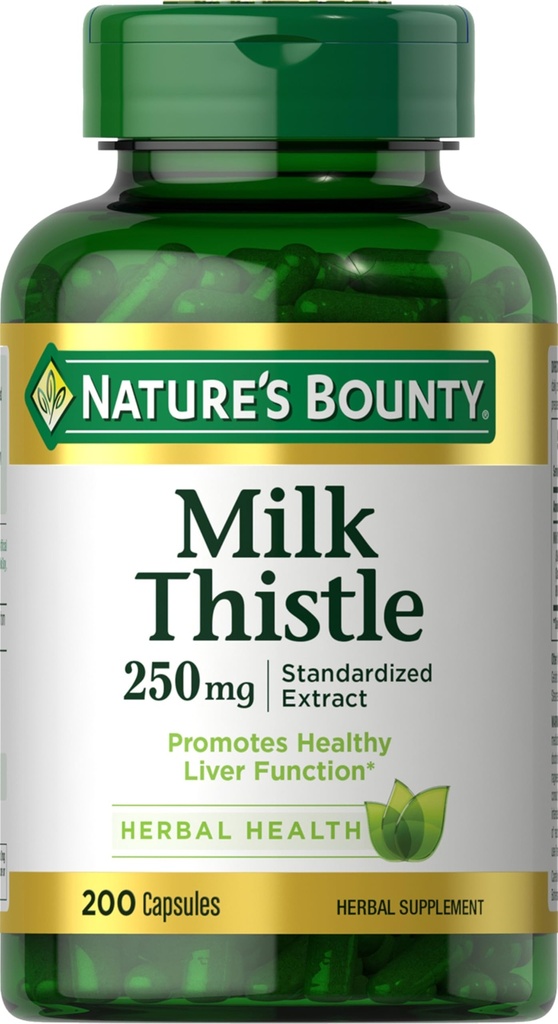 Nature's Bountyミルクのこのカプセル、伝統的に肝臓の健康、草の補足、サービングごとの250のmg、200の計算のために使用される