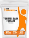 BulkSupplements.com Yohimbeエキスパウダー - Yohimbe樹皮エキス - ハーブサプリメント、グルテンフリー、給食あたり450mg、250g(8.8オンス)(パッケージ1)
