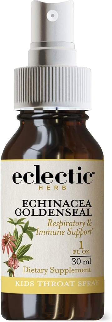 ECLECTIC INSTITUTE Kid's Echinacea - ゴールデンシール スロート スプレー(オレンジ色の味) 1 オンス
