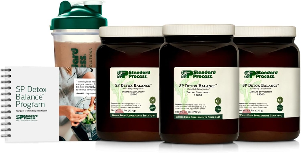 標準プロセスSPデトックスバランスキット、28日間プログラム - Peaタンパク質、鉄、マグネシウム&コリンでデトックスクレンジング - ビーガン、非酪農場&グルテンフリー(3パック)