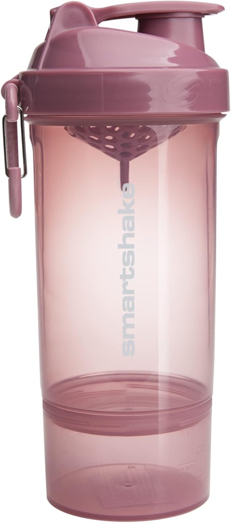 Smartshake O2GO ONEプラスチックプロテインシェーカーボトル 800 ml | 27 oz - Leakproof Screw-on Lid - BPA Free - ディープローズ