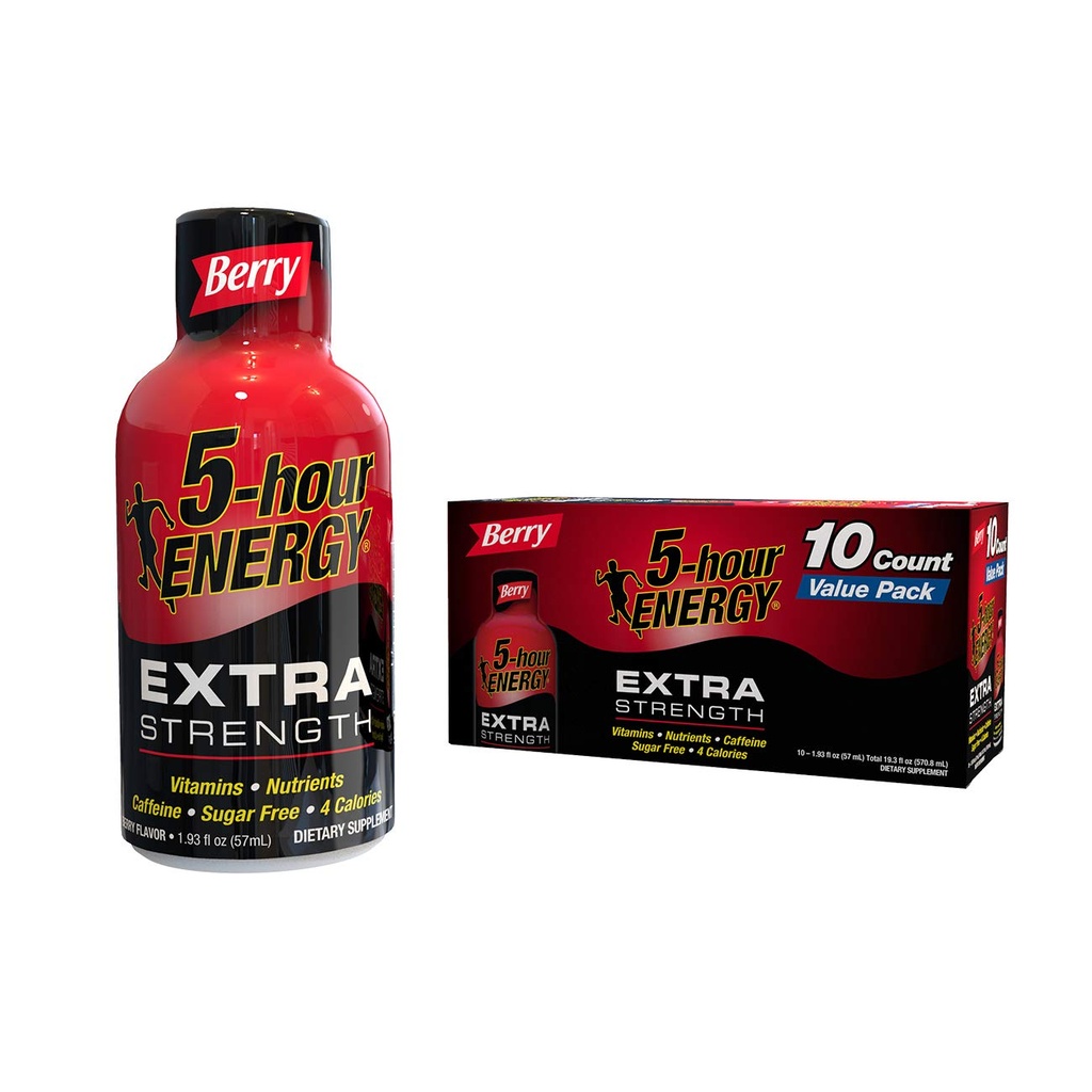 5時間のENERGY®の打撃、余分強さ、ベリー、10のパック