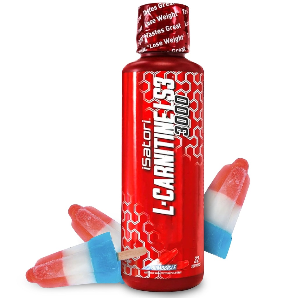 iSatori L-Carnitine LS3 3000、Acetyl L-Carnitine、L-Carnitine L-Tartrate、興奮剤の自由な前ワークアウト、低カロリー、砂糖、Gluten、Keto-Friendly、Bombsicleの味(32のサービング)