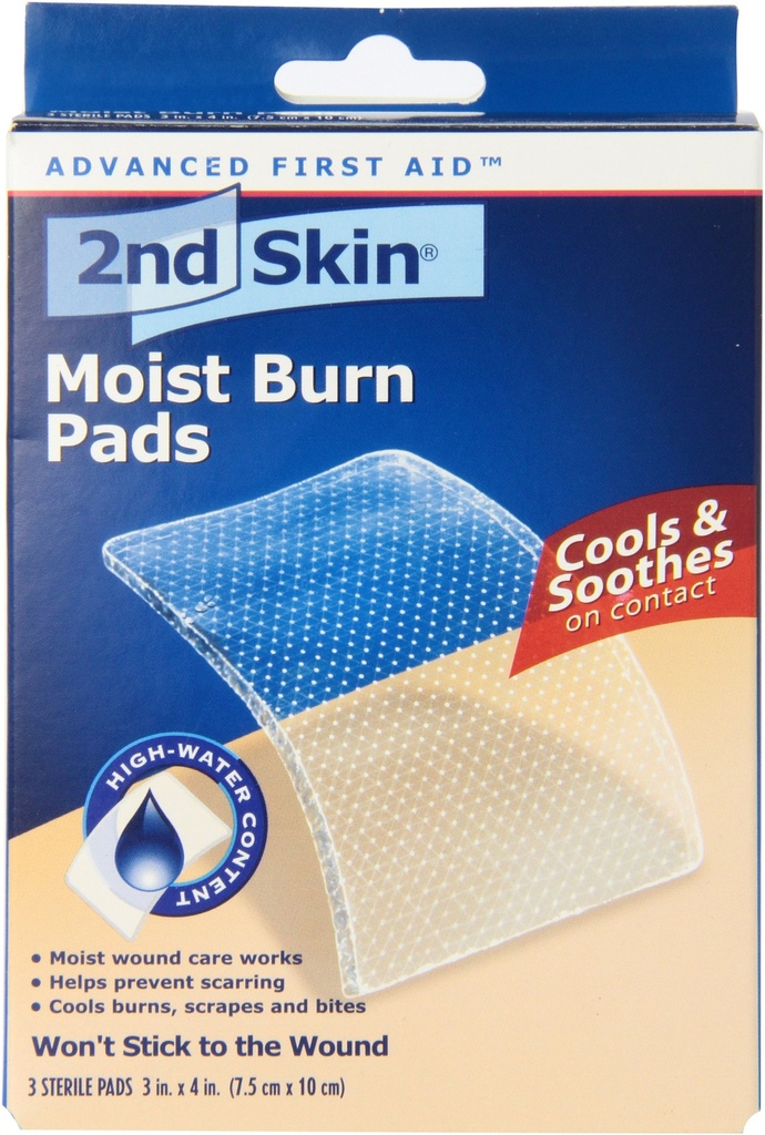 Spenco第2の皮のMoistはパッド、大きい(3 x 4インチ)、3計算を燃やします