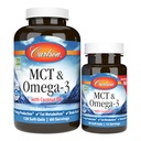 カールソン - MCT&オメガ-3、ココナッツオイル、カプリック&カプリ酸、EPA&DHA、エネルギー生産、脂肪代謝&脳の健康、120 + 30ソフトゲル