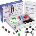 古いNobby化学モデルキット - 115ピース分子モデルセットには、原子、ボンド、指示ガイド - 学生のためのSTEMサイエンスツール、有機化学、分子学習 - カラフルなモデル