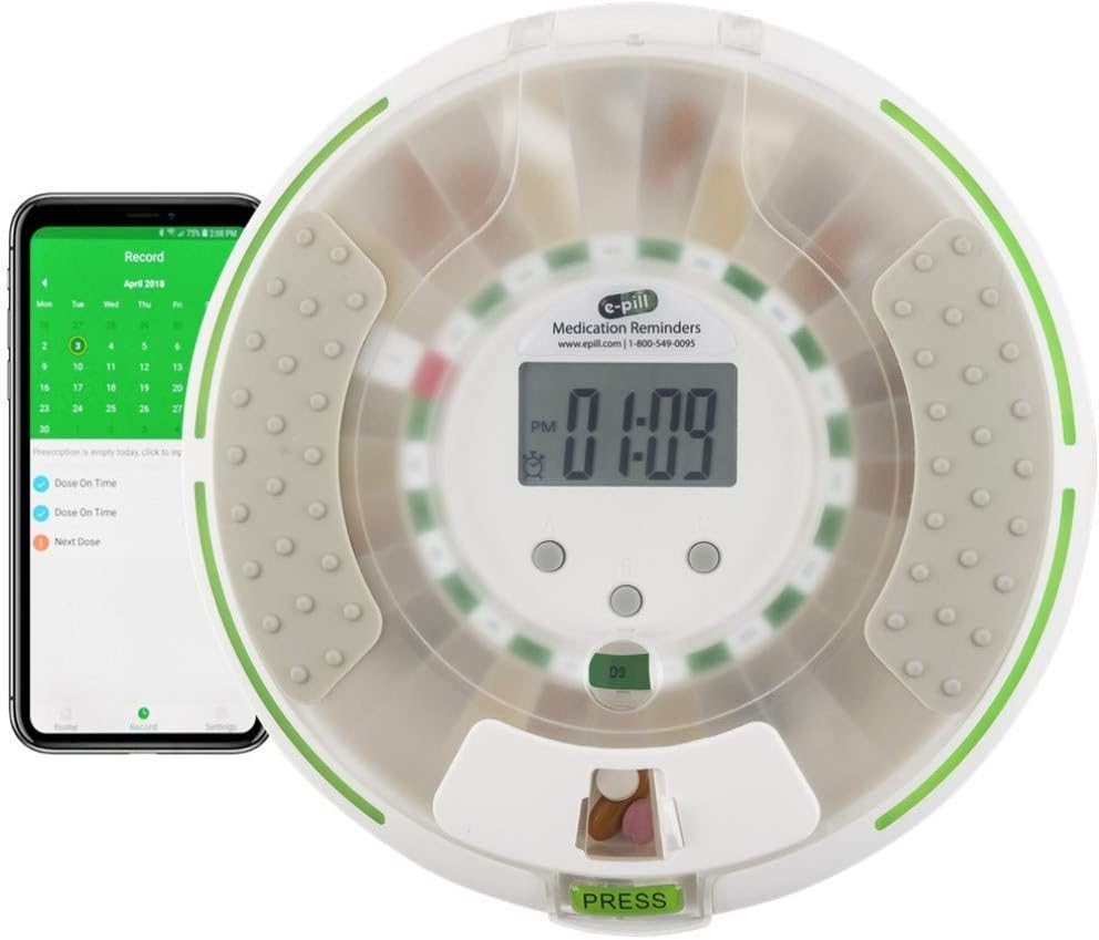 e-Pill MedSmartの音声プロ-ロックされた自動丸薬ディスペンサー- Bluetoothは有効にしました