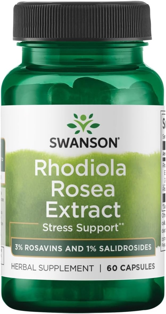Swanson Rhodiola Roseaのエキス60の帽子