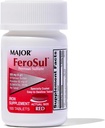 主要なFerosul - 元素鉄の65mgの鉄硫酸塩325mgのタブレット-女性のための鉄の補足、人-赤- 100の計算