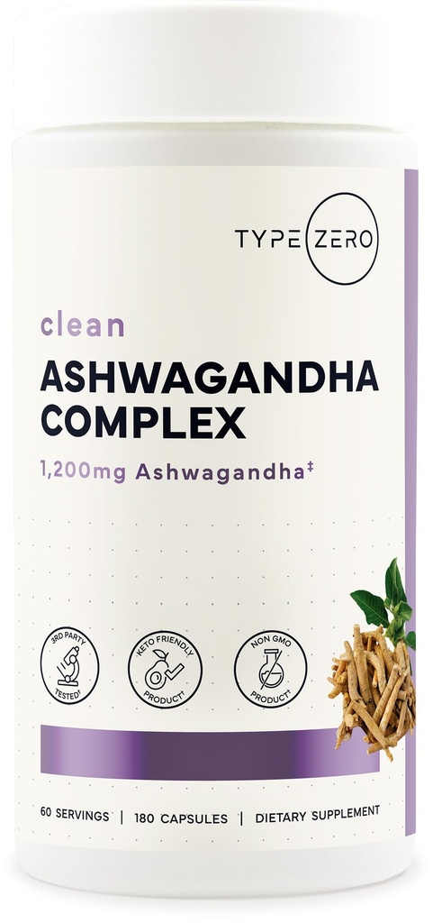 タイプゼロKSM-66 Ashwagandhaの根のエキス1,200mgの60のサービング-Turmeric、RhodiolaのRoseaおよびBioPerineの黒のコショウのエキス- 180の野菜の帽子との高い効力5%のwithanolides -