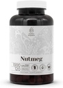 Nutmeg 120 カプセル | 高機能ハーブ栄養補助食品 | 野菜のカプセルとNutmeg(Rou Dou Kou、Myristica Fragrans) ドライナッツ(120 カウント)