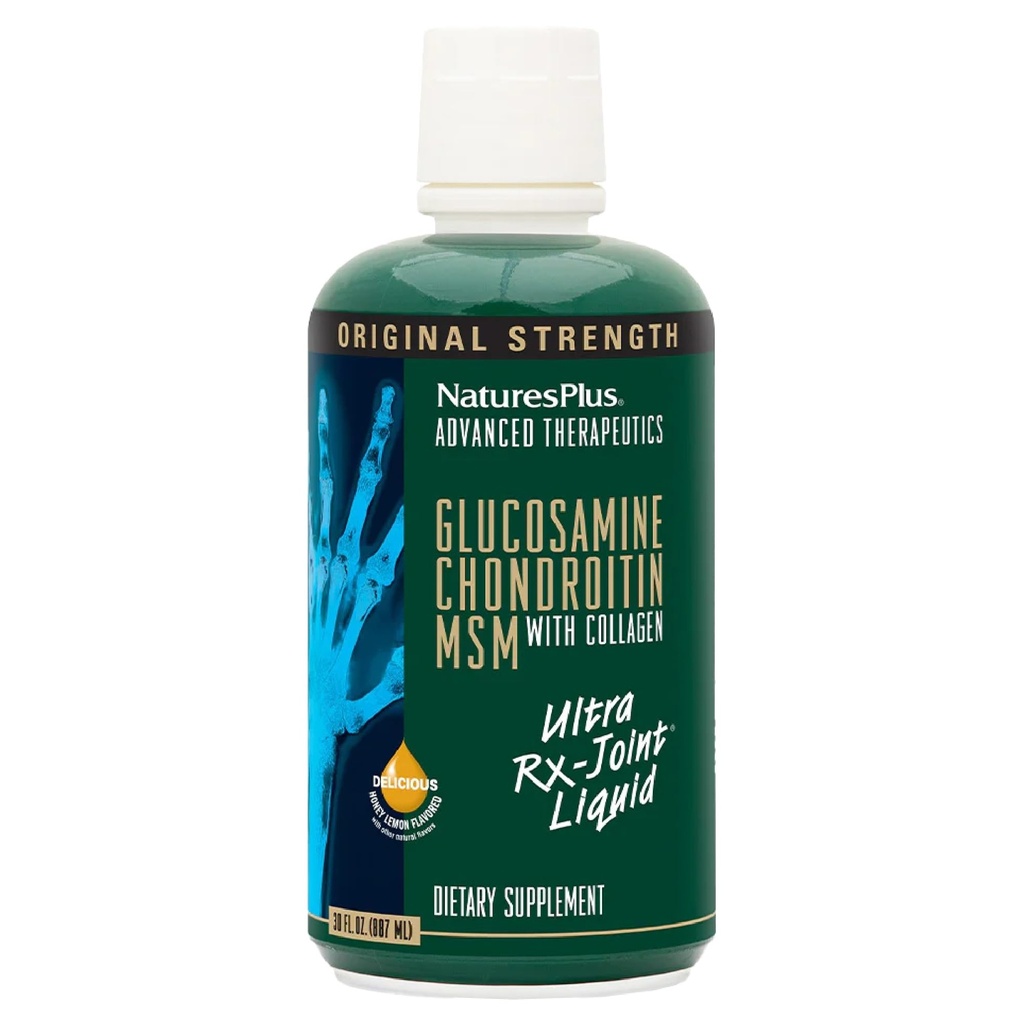 Natures Plus Ultra Rx-Joint Liquid、ハニーレモン - 30 fl oz - ヘルシージョイント機能をサポート - Glucosamine、Chondroitin、MSM - グルテンフリー - 30 サービング